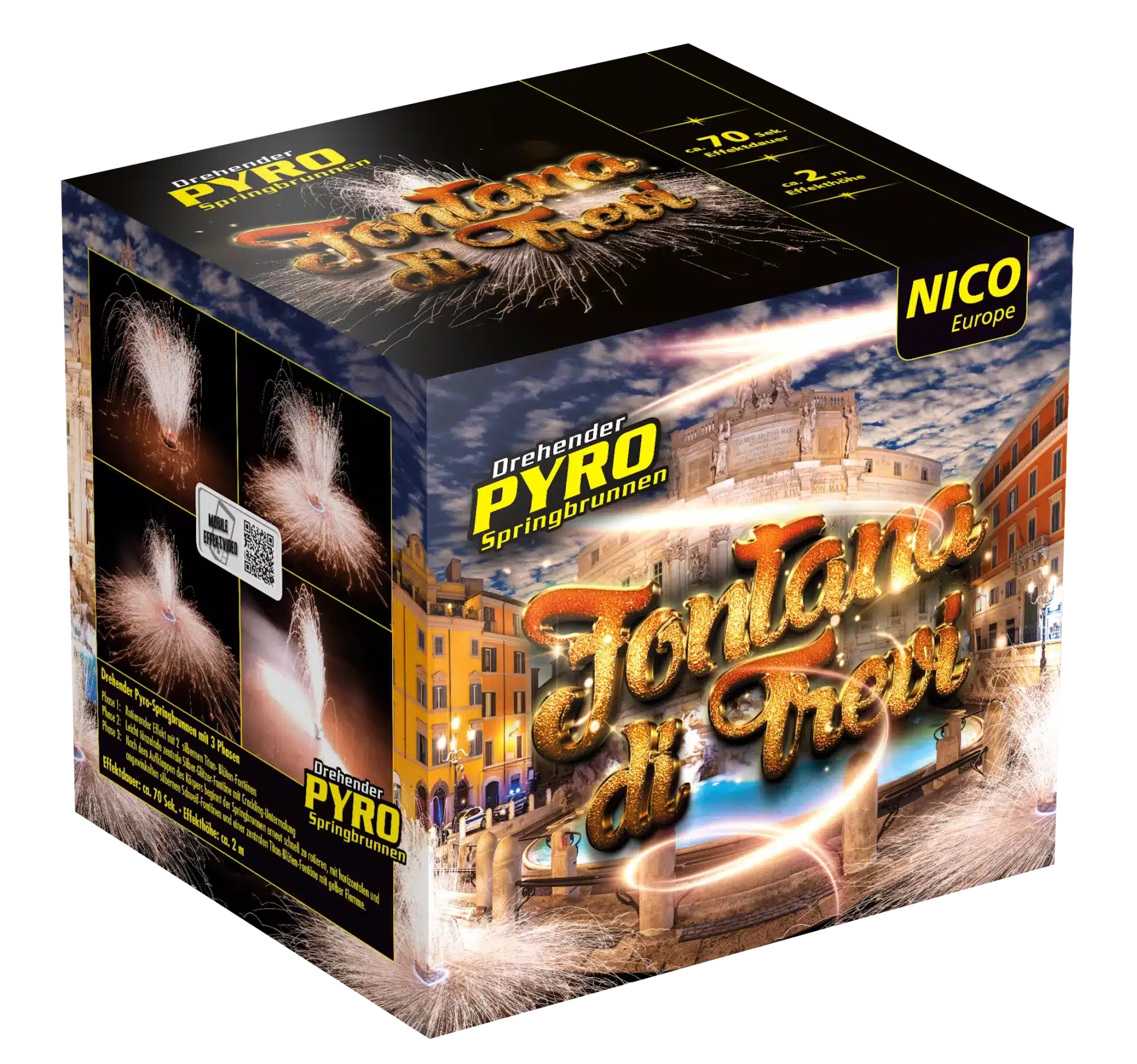 Fontana di Trevi, 8er-Fontänenbatterie