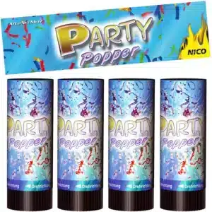 Party Popper 10 cm, 4er-Btl.